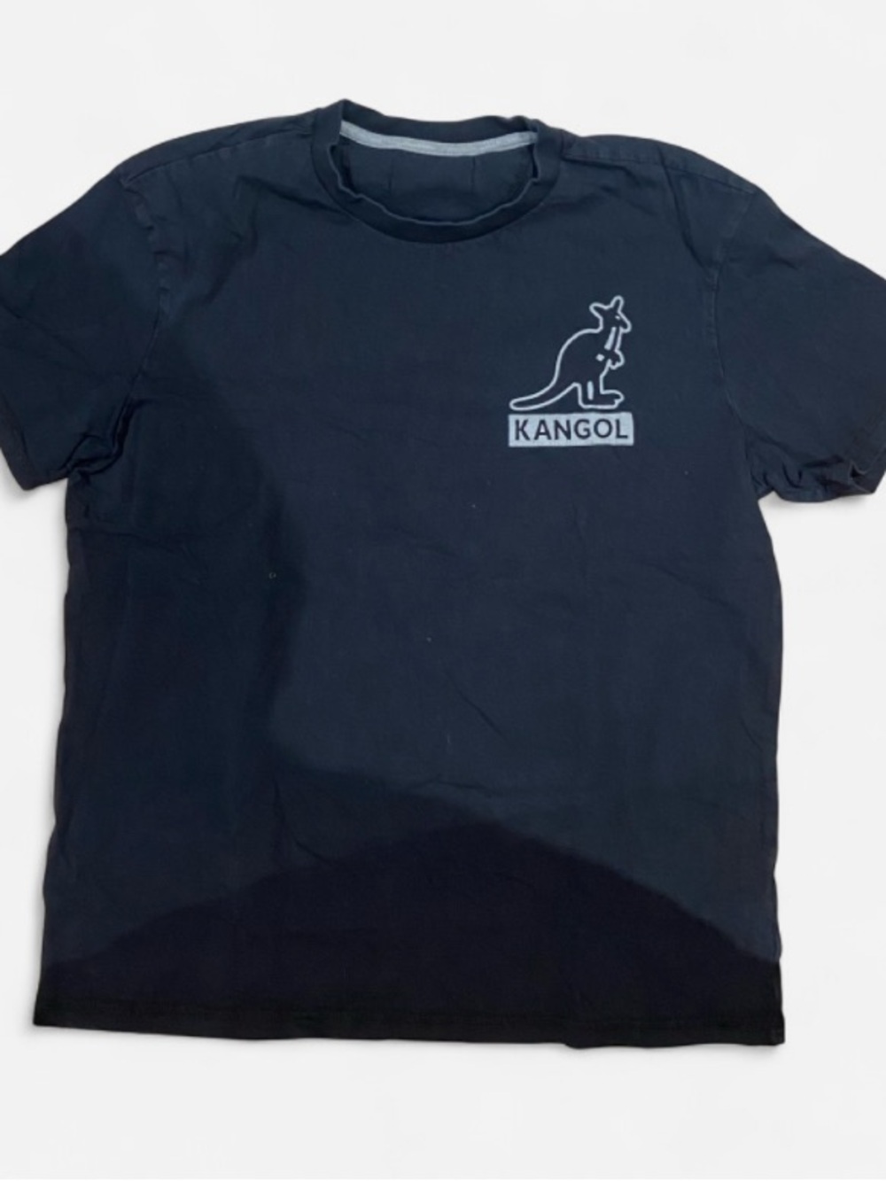 Kangol Black Short Sleeve Tee with White Kangaroo Logo